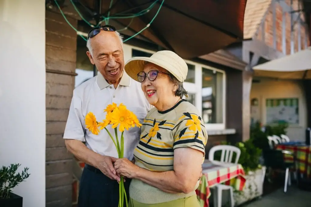 Happy older couple