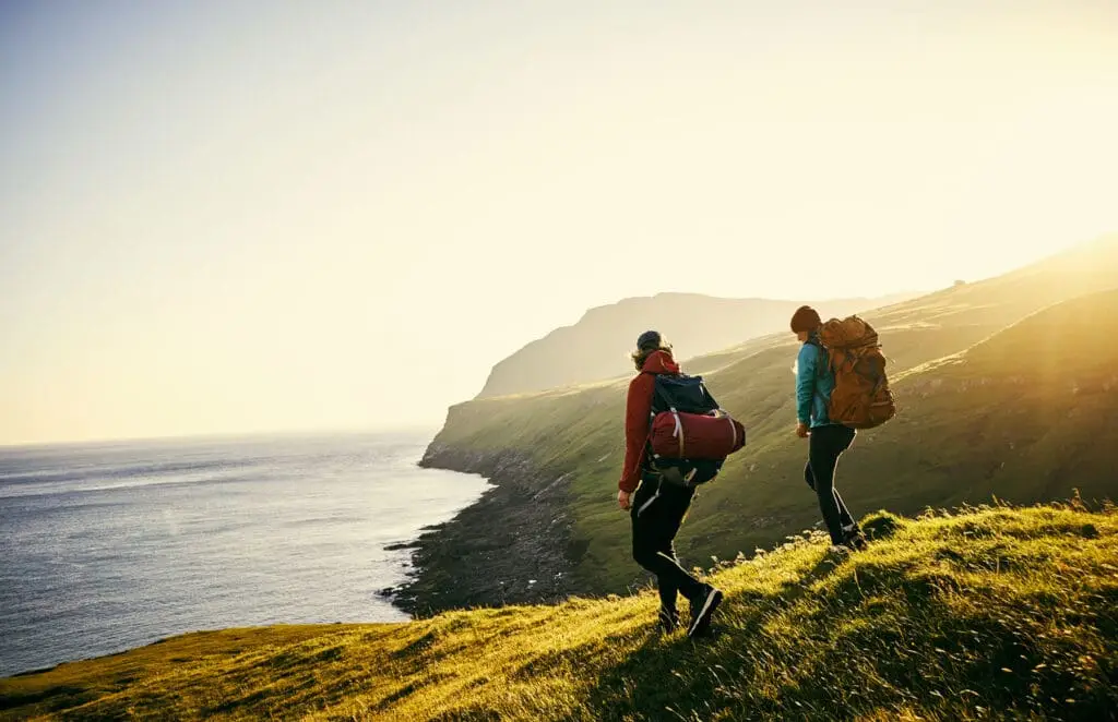 Couple hiking